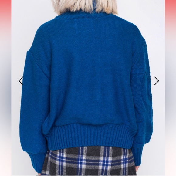 House of Sunny Turtleneck Cable Knit Jumper - US 4 - Picture 3 of 8
